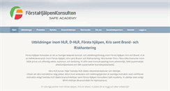 Desktop Screenshot of forstahjalpenkonsulten.se